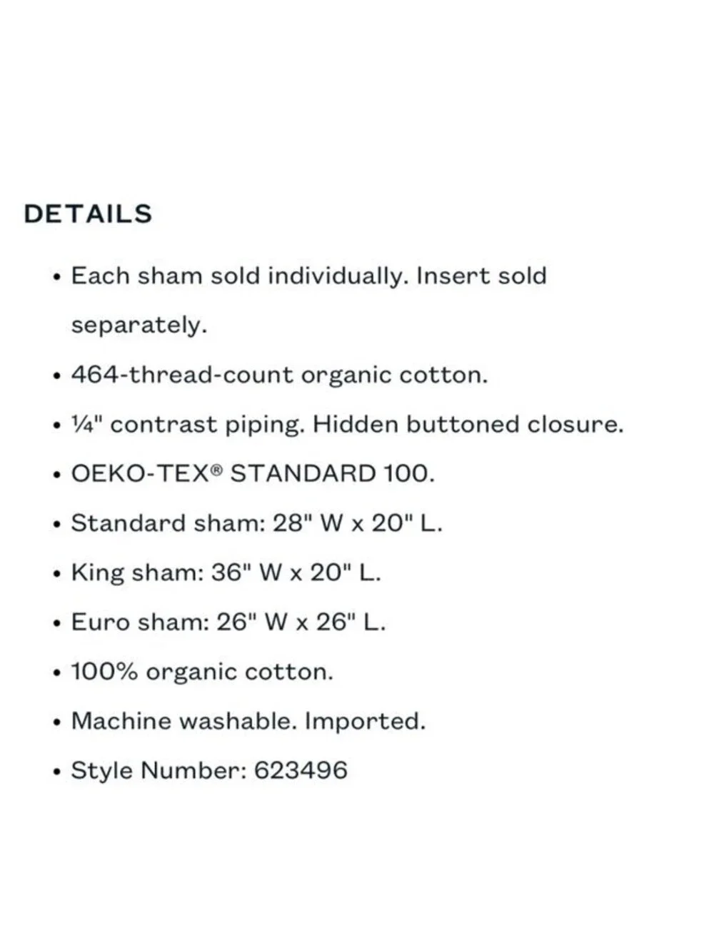 Lot 2 NEW Ralph Lauren RL Organic Sateen Border European Shams 26x26” Polo Navy